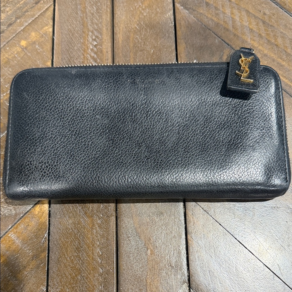Yves Saint Laurent Black Leather Wallet